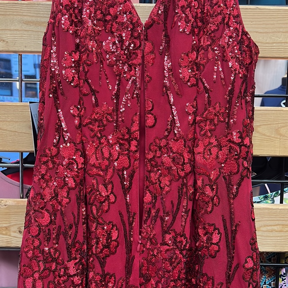 NWT,Alex & Eve from Alex evenings Sequin Floral Sheath Dress
,red - Picture 14 of 17